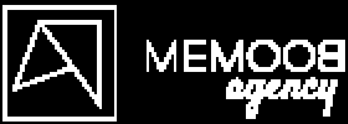 Memoob Agency White Logo