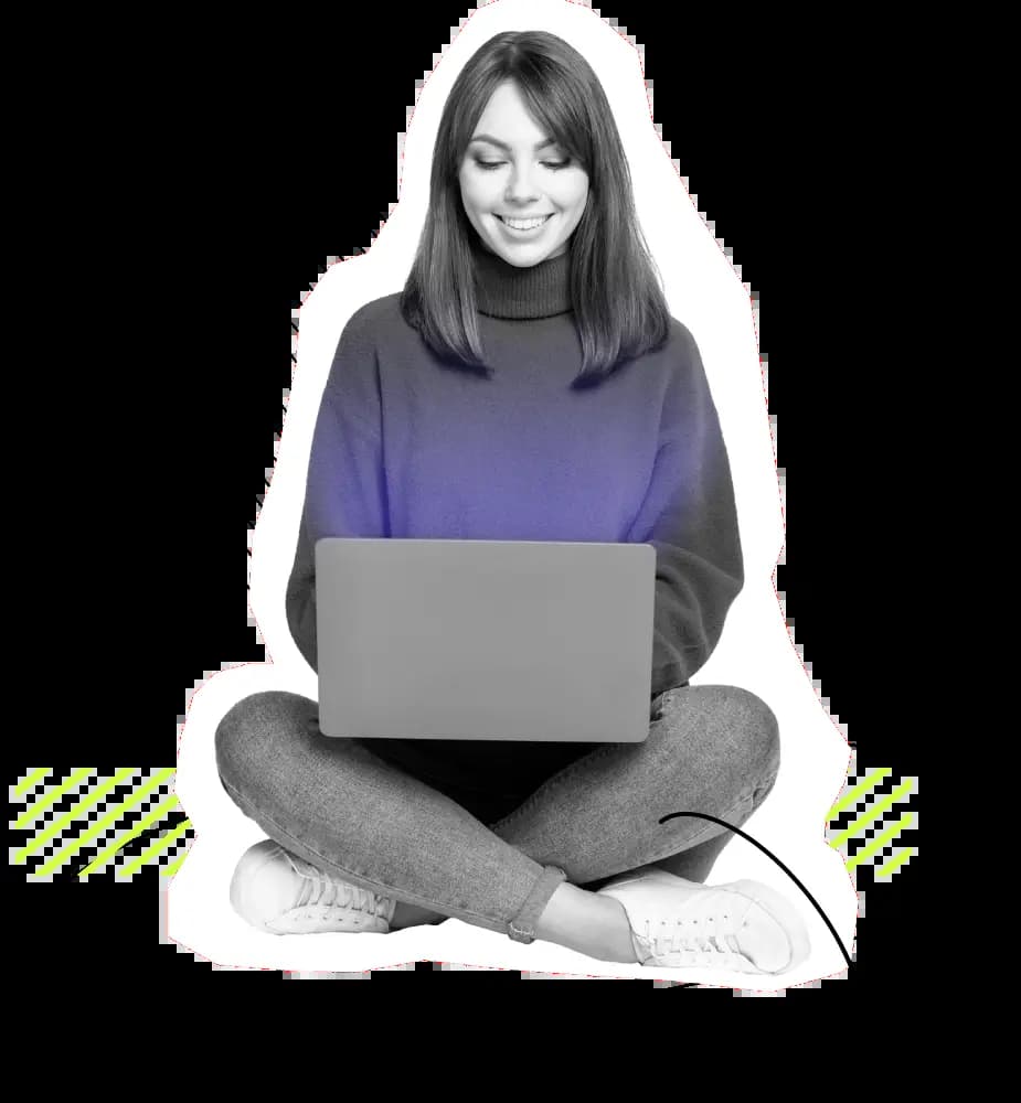Woman with a notebook